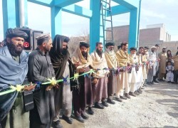The construction of the water supply pipe scheme Project in Khost